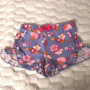 Tommy Bahama Floral Kids Shorts - Blue and Pink Pretty Pink Bow With Floral Flar